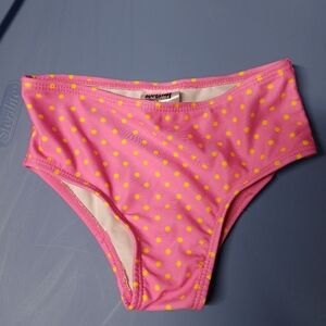 Pink and Yellow Polka Dot Bikini Bottom